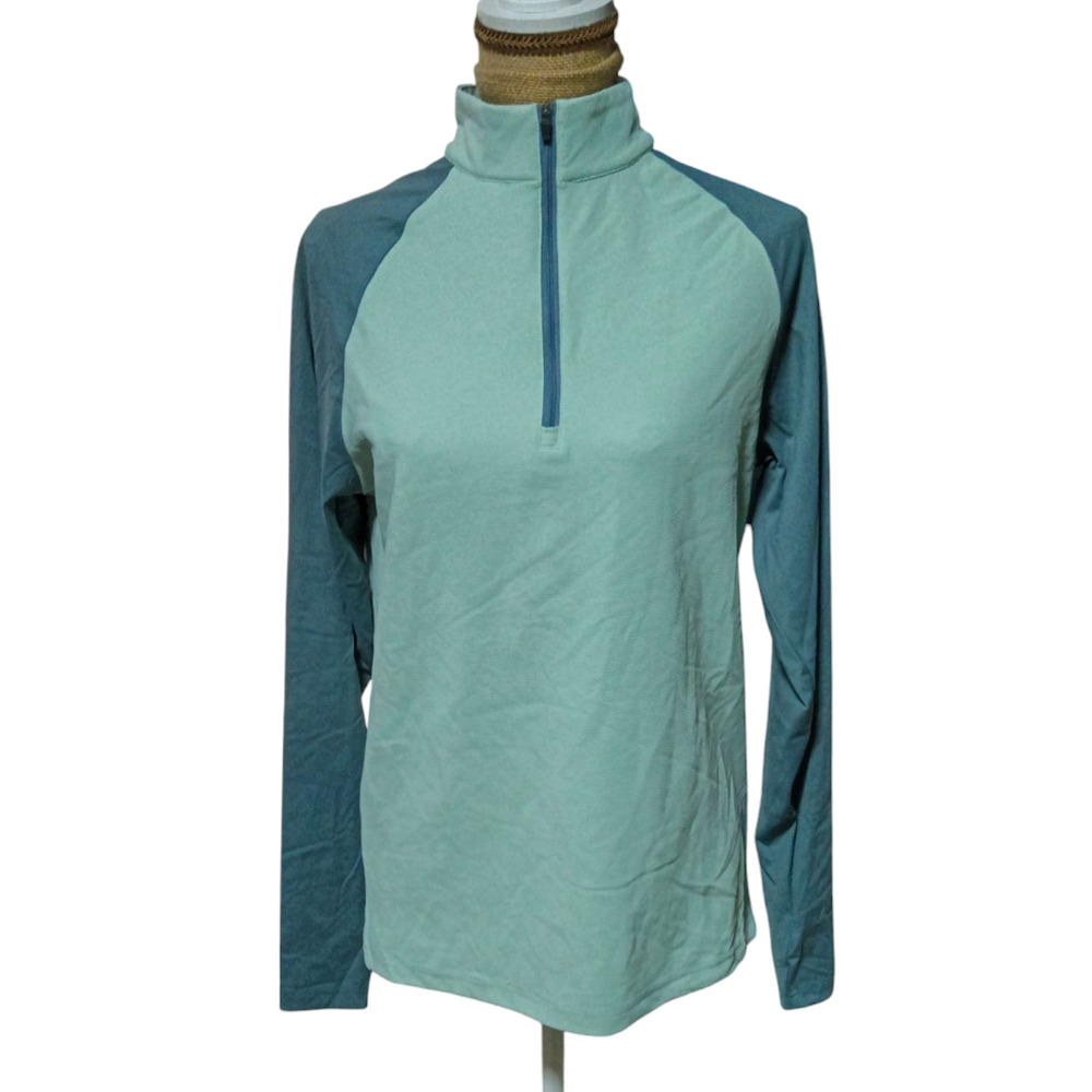 Macade Green Long Sleeve 1/4‎ zip Golf Shirt M Official Major Scripting